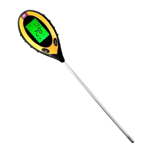 4 In 1 Soil Survey Instrument, Moisture (5 Levels) Dry+, Dry, Nor, Wet, Wet+ - Color: Yellow