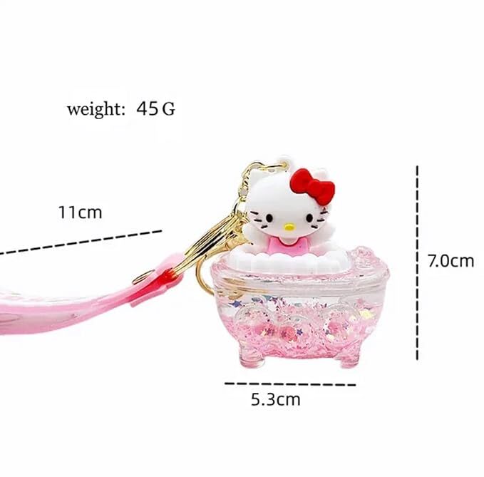 CherryBox Cartoon Liquid Keychain Pendant For Bag, Hanging Cute Charm