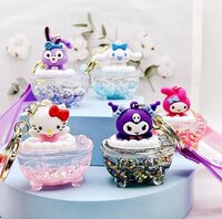 CherryBox Cartoon Liquid Keychain Pendant For Bag, Hanging Cute Charm