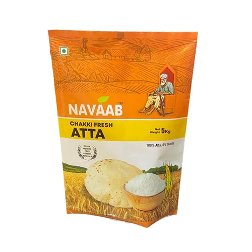 Printed Flour Packaging Bag - PP Material, Multiple Sizes Available | Soft Pouch Design, 3-Side Seal, Various Colors Offered, Warranty Included