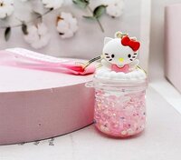CherryBox Cartoon Liquid Keychain Pendant For Bag, Car Key Hanging Cute Charm (CB107-4)