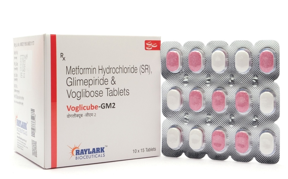 Glimepiride 2mg Metformin SR 500 MG Voglibose 0.2mg