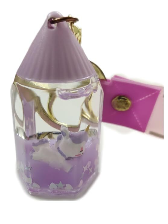 CherryBox Cartoon Liquid Keychain Pendant For Bag, Car Key Hanging Cute Charm (CB107-6)