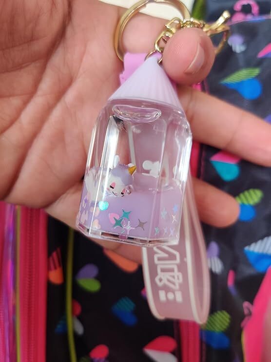 CherryBox Cartoon Liquid Keychain Pendant For Bag, Car Key Hanging Cute Charm (CB107-6)