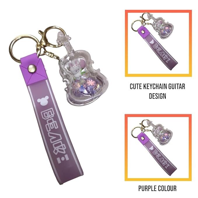 CherryBox Cartoon Liquid Keychain Pendant For Bag, Car Key Hanging Cute Charm (CB107-7)