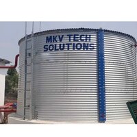 Mkv Tech Zincalume Fire Water Tank - 10,000 To 100,000 Liter Capacity | Fire-resistant, Corrosion-resistant, Customizable Sizes, Low-maintenance, Precision Fabrication
