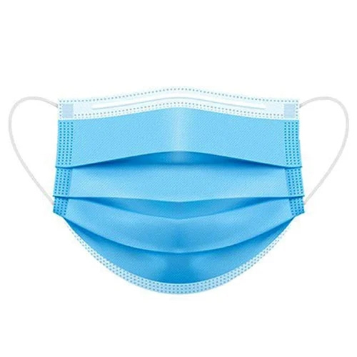 3 Ply Face Mask - High-Quality Material, Adjustable Size, Blue Color | Single Use, Suitable for All Ages, Lightweight and Comfortable