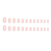 CherryBox Pink and Shining Glitter embellished Acrylic artificial nail 24 pieces set (Jelly Glue Stickers Tabs and Glue Included)