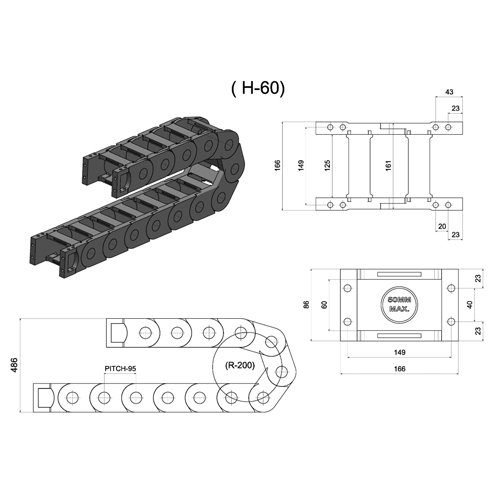 60X125 Closed Type Chain