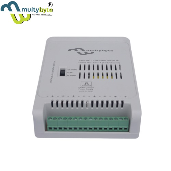 12V To 10Amp - 8 Channel Dlx CCTV Power Supply