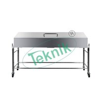 Morgue Trolley With Side Opening Cover - Material: Ss