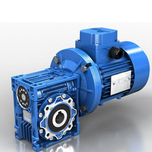 Worm Geared Motor - Color: Blue