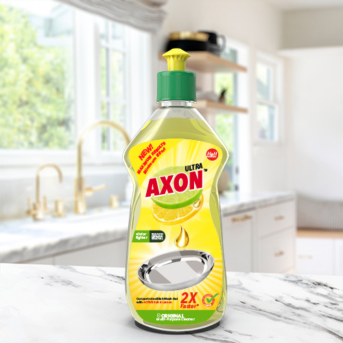 Axon Liquid Dishwash - Chemical Composition, Fresh Fragrance, Up to 24 Months Shelf Life | High Quality for Household & Commercial Use