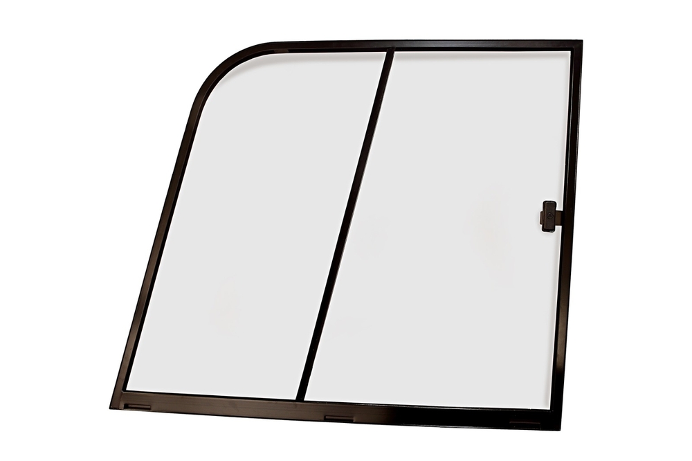 Excavator Side Sliding Glass Window - Polished Glass, Different Sizes, Transparent Color | Standard Design with Easy Installation Accessories