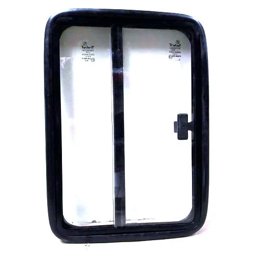 Truck Cabin Side Sliding Window - Color: Black