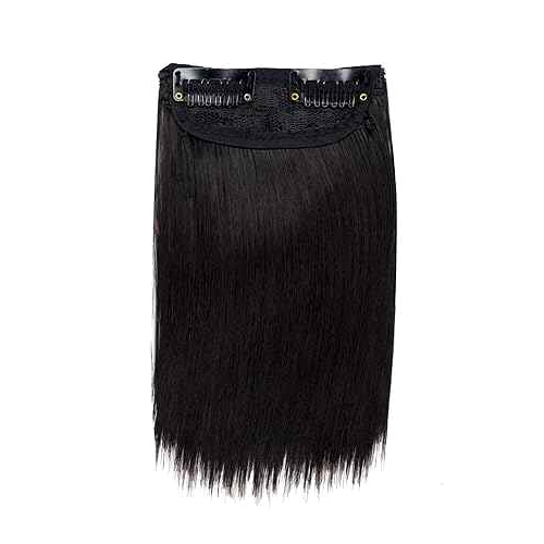 2 Clip In Remy Straight Hair Extension - Color: Black