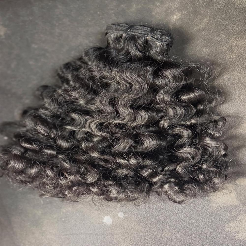 South Temple Temple Curly Weft Human Hair Sewn in Weave Bundle