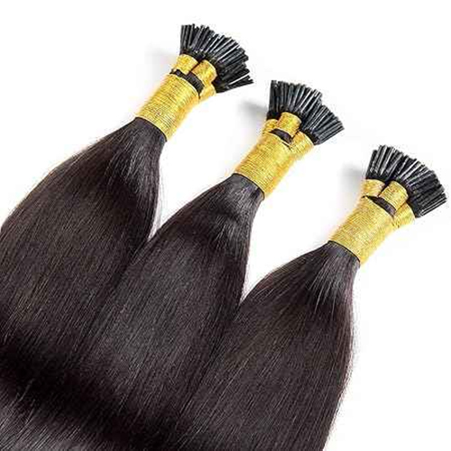 Double Drawn Straight I-Tip Hair Extension 20in | 100 strand Human Hair Micro Ring Cold Fusion