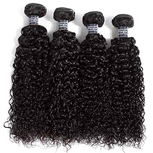 Natural Color Curl Hair Bundles Human Hair Bundles Weave - Color: Black