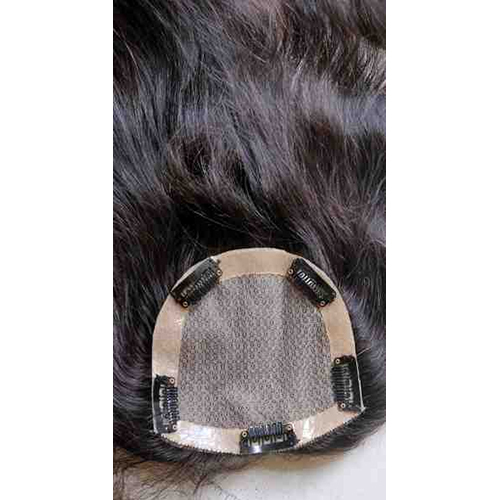 Silk Base Crown Part Human Hair Toppers for Women Clip In Glueless for Thinning 4x4
