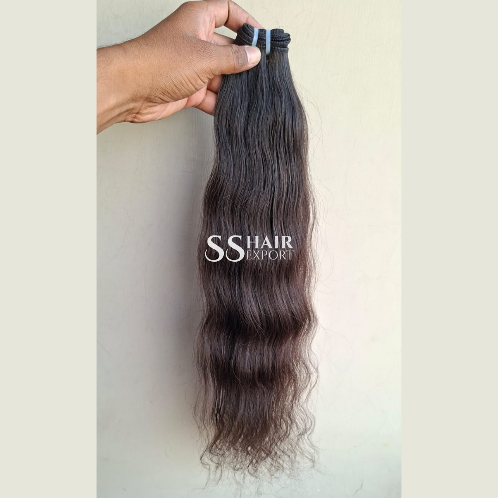 Natural Wavy Hair Bundles Human Hair Sew In Weave Weft Extensions