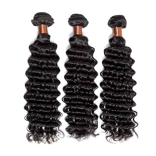 Brazilian Virgin Deep Wave Human Hair Weft Extensions Bundle 100gm