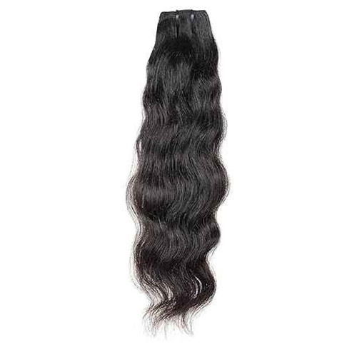 Remy Natural Color Wavy Double Machine Weft Indian Temple Hair - Application: Personal