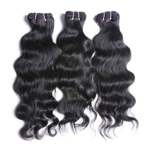 100% Black Color Cuticle Aligned Temple Remy Weft Hair