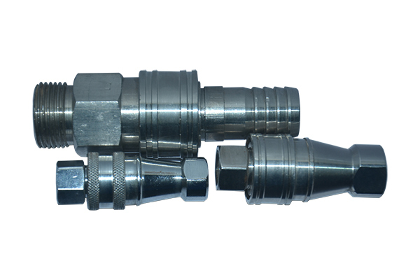Hydraulic Quick Release Coupling - Ss 304, 1/4 Inch, Silver | Double Check Valve, High Pressure Up To 700 Kg