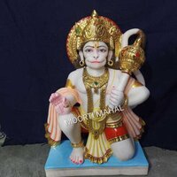 2 Feet Marble Hanuman Statue