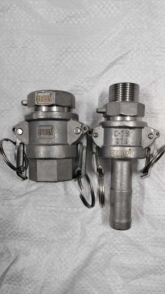 Type B Camlock Coupling - Aluminum, Customized Size, Silver Finish | Versatile Fluid Transfer Solution For Industrial Applications