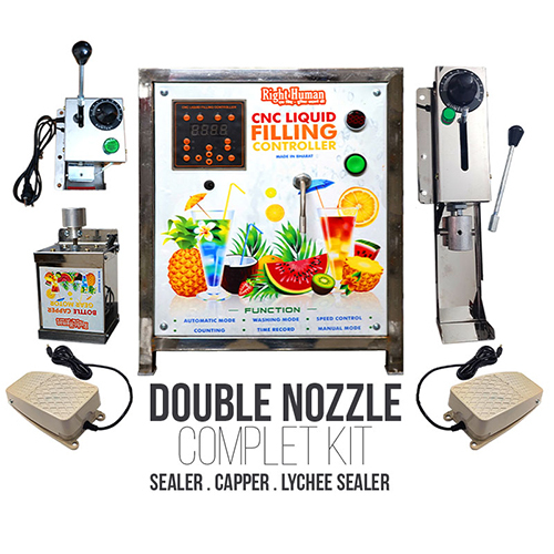 Double Nozzle Pouch Filling Machine with AI Machine With Sealer Capper