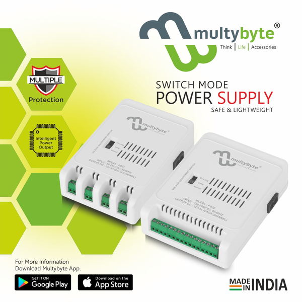 12V To 5Amp - 4 Channel Dlx CCTV Power Supply