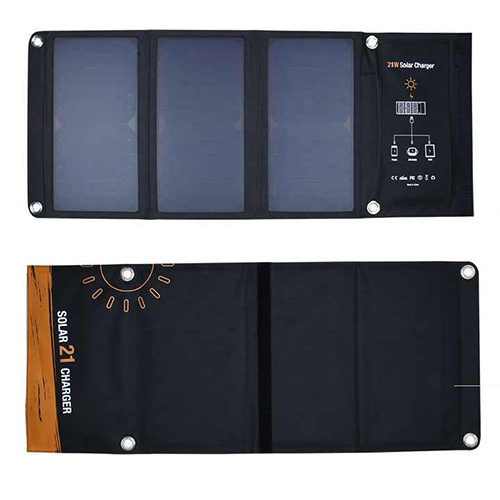 21W Folding Solar Panel - Material: Aluminum Alloy