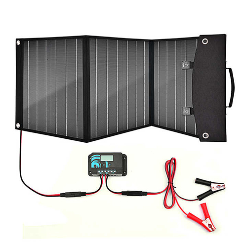80W Outdoor Foldable Folding Camping Small Solar Panel - Material: Aluminum Alloy