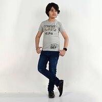 Grey Cotton Lycra T-Shirts