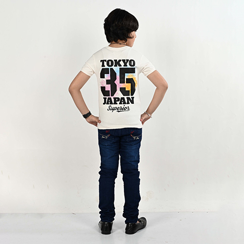 Grey Cotton Lycra T-shirts - Color: Multicolor