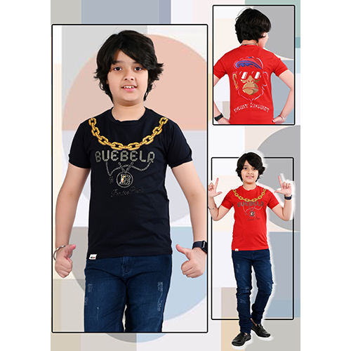 880 24x34 Cotton Lycra T-shirt - Design: Modern