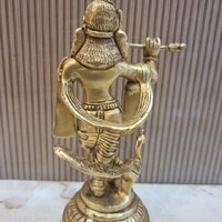 Krishna Statue with Yellow Finishing|Murlidhar God statue made in brass metal by Aakrati |Religious statue| |Hindu idols| |Krishna Statue| By Aakrati