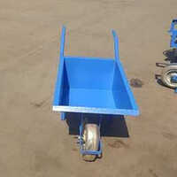 Single Wheel Barrow - Mild Steel, 762 Mm Length, Blue Color-coated | 300 Kg Load Capacity, Industrial Heavy-duty Tool