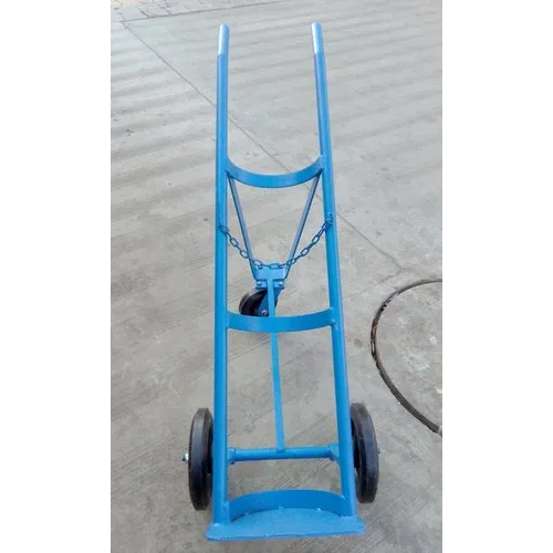 Mild Steel Oxygen Cylinder Trolley - Color: Blue