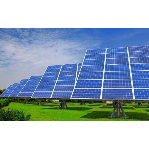 Industrial Solar Power Plant - Color: Blue