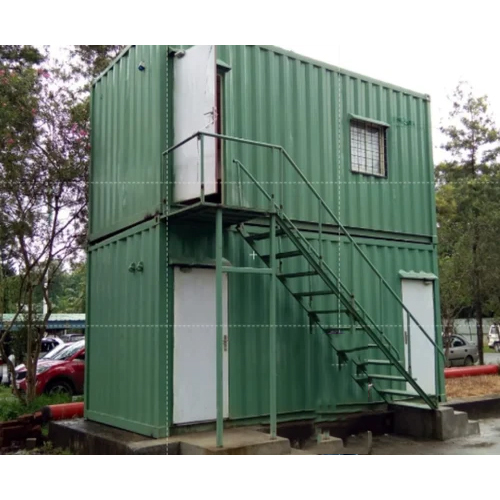 Double Decker Porta Cabin - Color: Green