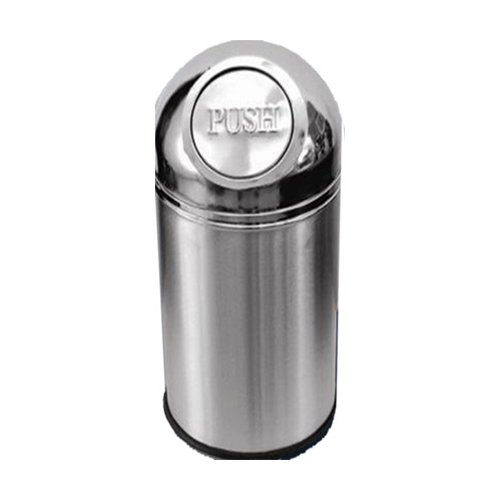 Ss Push Waste Bin - Color: Silver