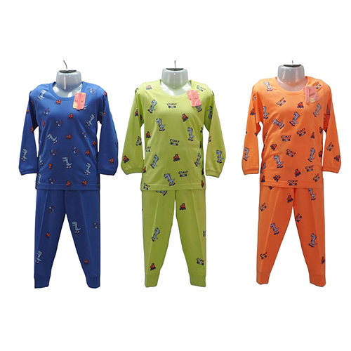 114 Boys Mercerized Cotton Blend Full Sleeve Cord Set - Color: Multicolour