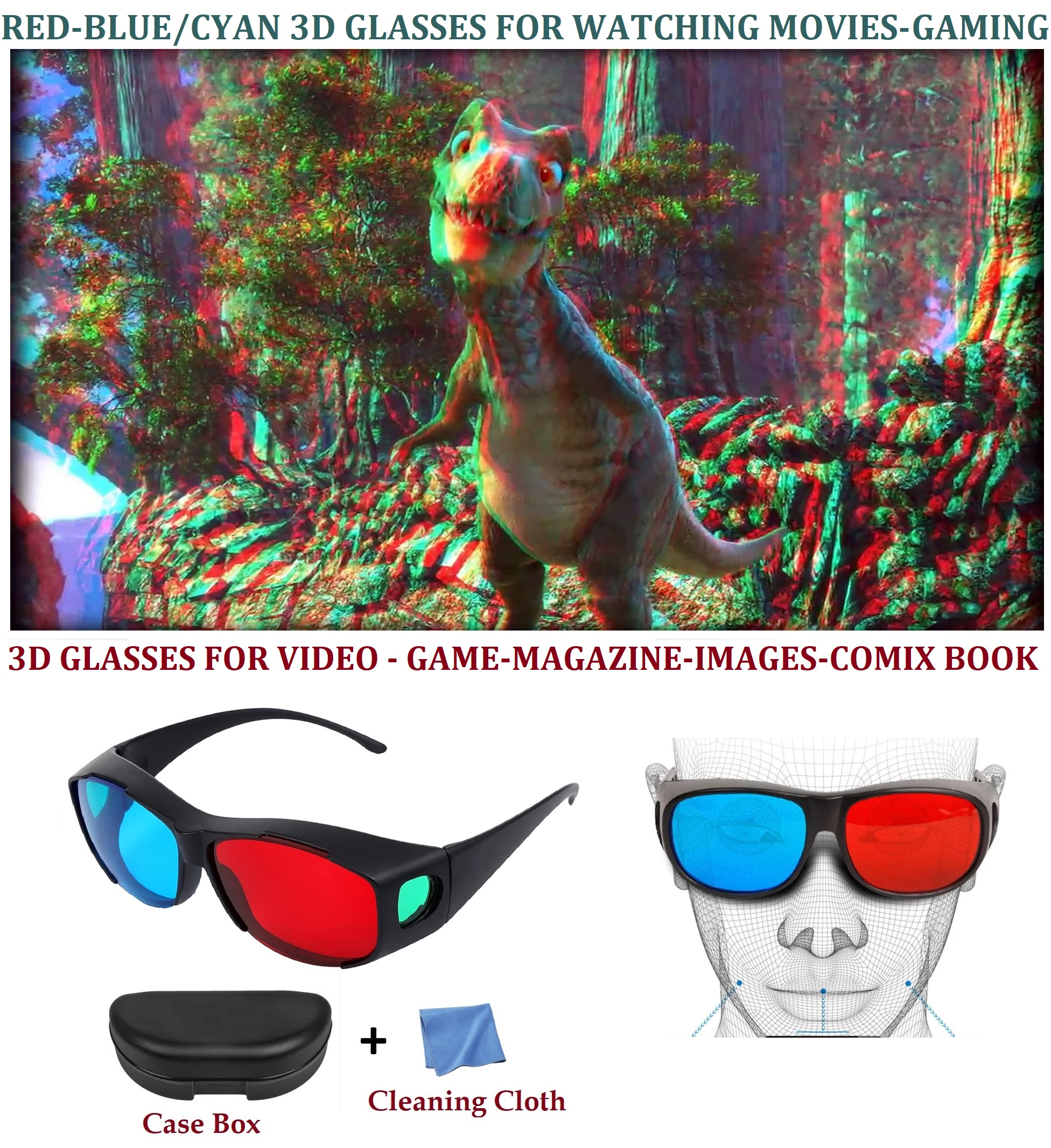 3D Glasses - Frame Color: Black