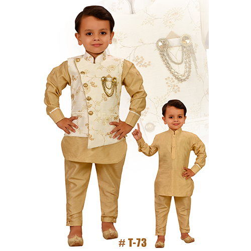 T-73 Boys Traditional Wear Dresses - Pattern: Printed