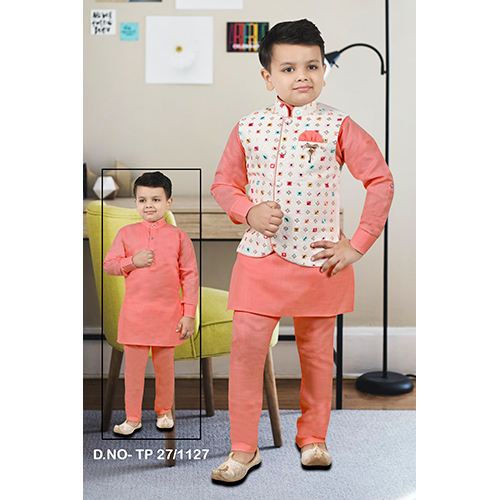 Tp 27-1127 Boys Traditional Wear Dresses - Color: Peach