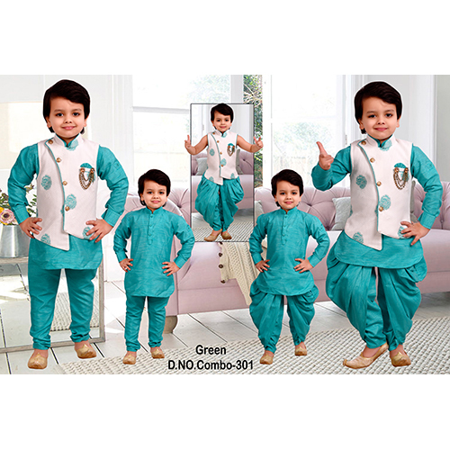 Combo 301 Boys Traditional Wear Dresses - Color: Sea Blue