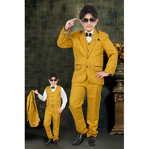 Cs-252 Coat Suit - Printed Cotton Blend | Modern Full Sleeves For Boys And Girls